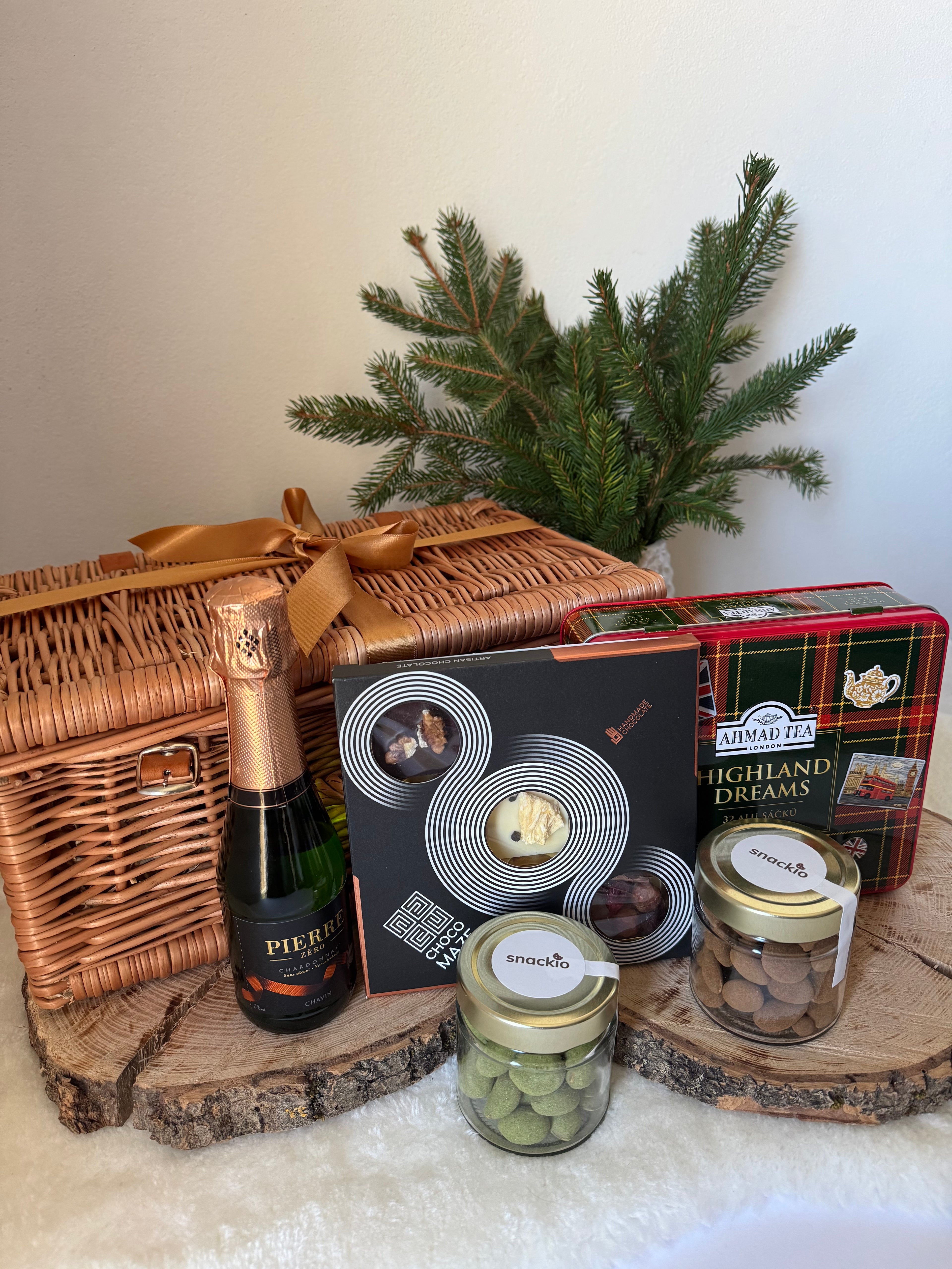 Dárkový koš M - Čaj a Čokoláda